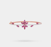 Appealing Colour Stone & Diamond Bangle